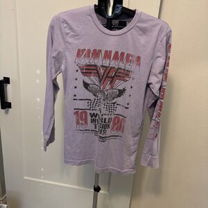 Retro Van Halen World Invasion Tour In Concert Men’s Size S Long Sleeve Shirt